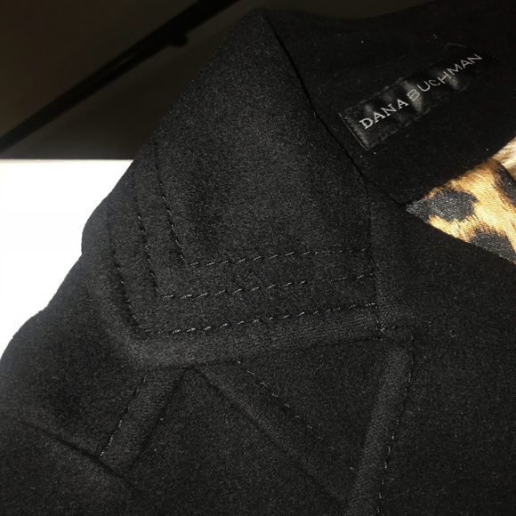 Dana Buchman Black Wool Peacoat - Picture 7 of 8